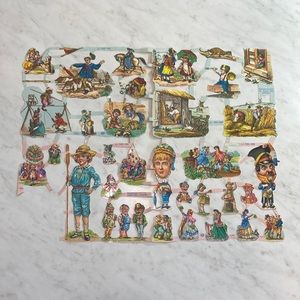 Vintage MLP Alistair Allen Die Cut Scraps Reproduction Print 1800-1880